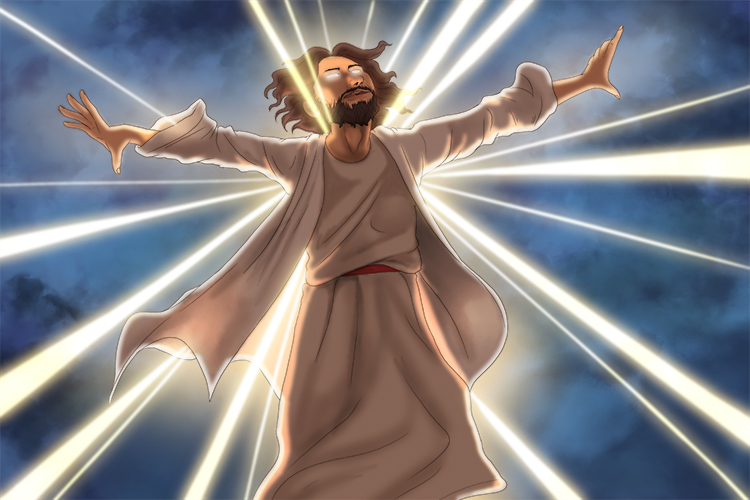 He was transformed from a man into a spiritual figure - it wasn't a hallucination (transfiguration).